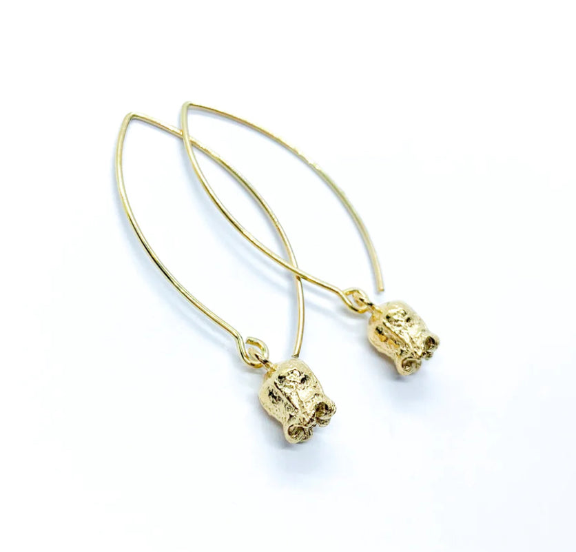 Rata Seedhead Gold Earrings