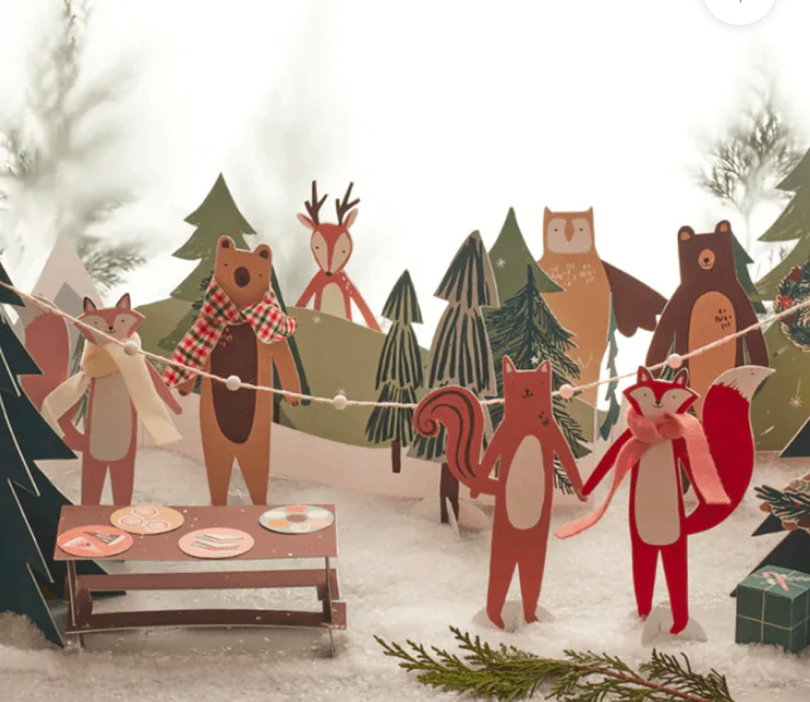 Woodland paper play Advent Calender