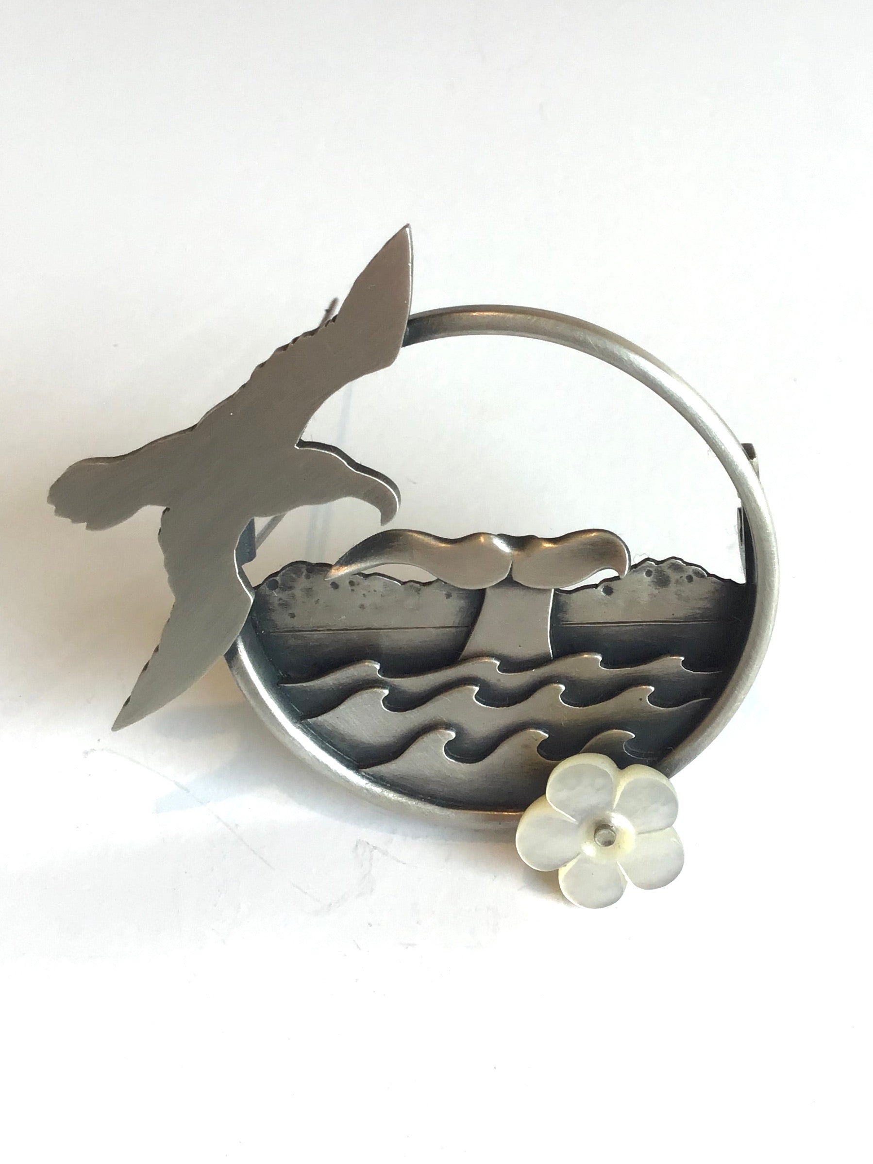 Albatross and Whale Brooch
