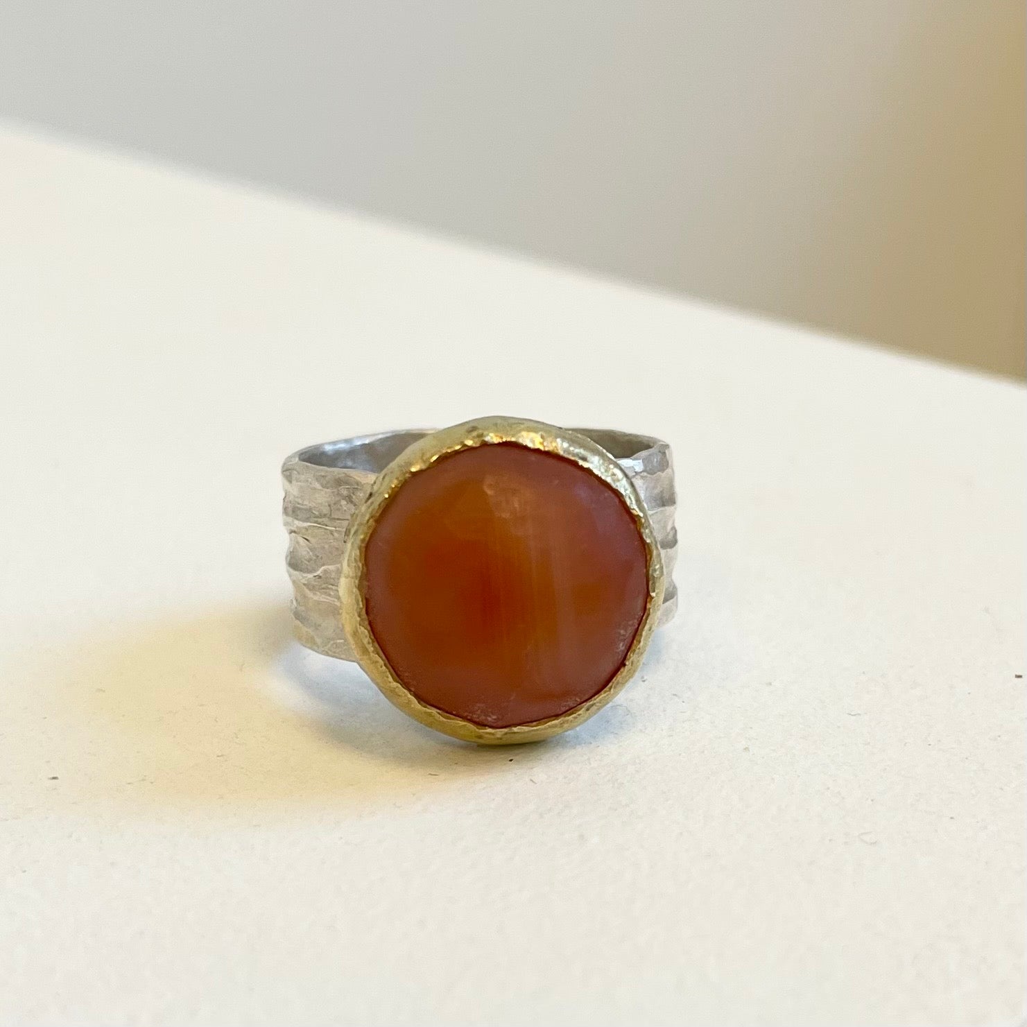 Orange Carnelian Ring