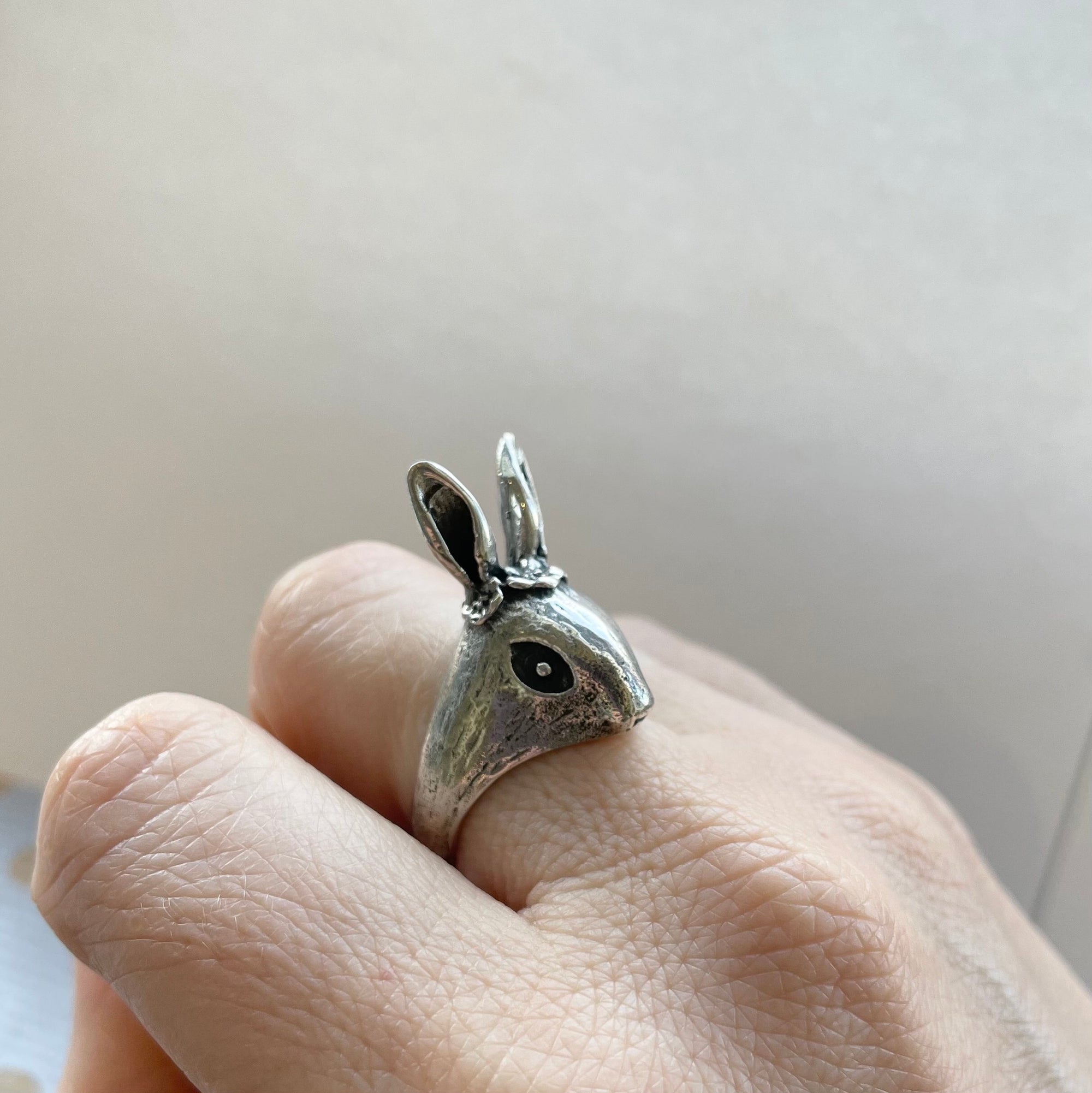 Ms Petra Rabbit Ring Silver