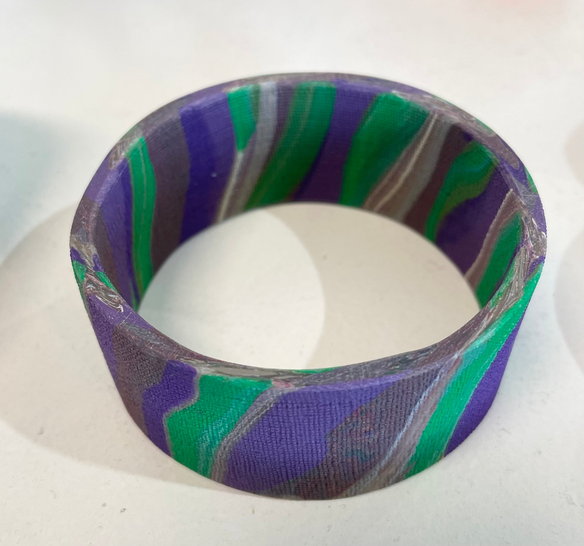 Wave Bangle - Purple/Green