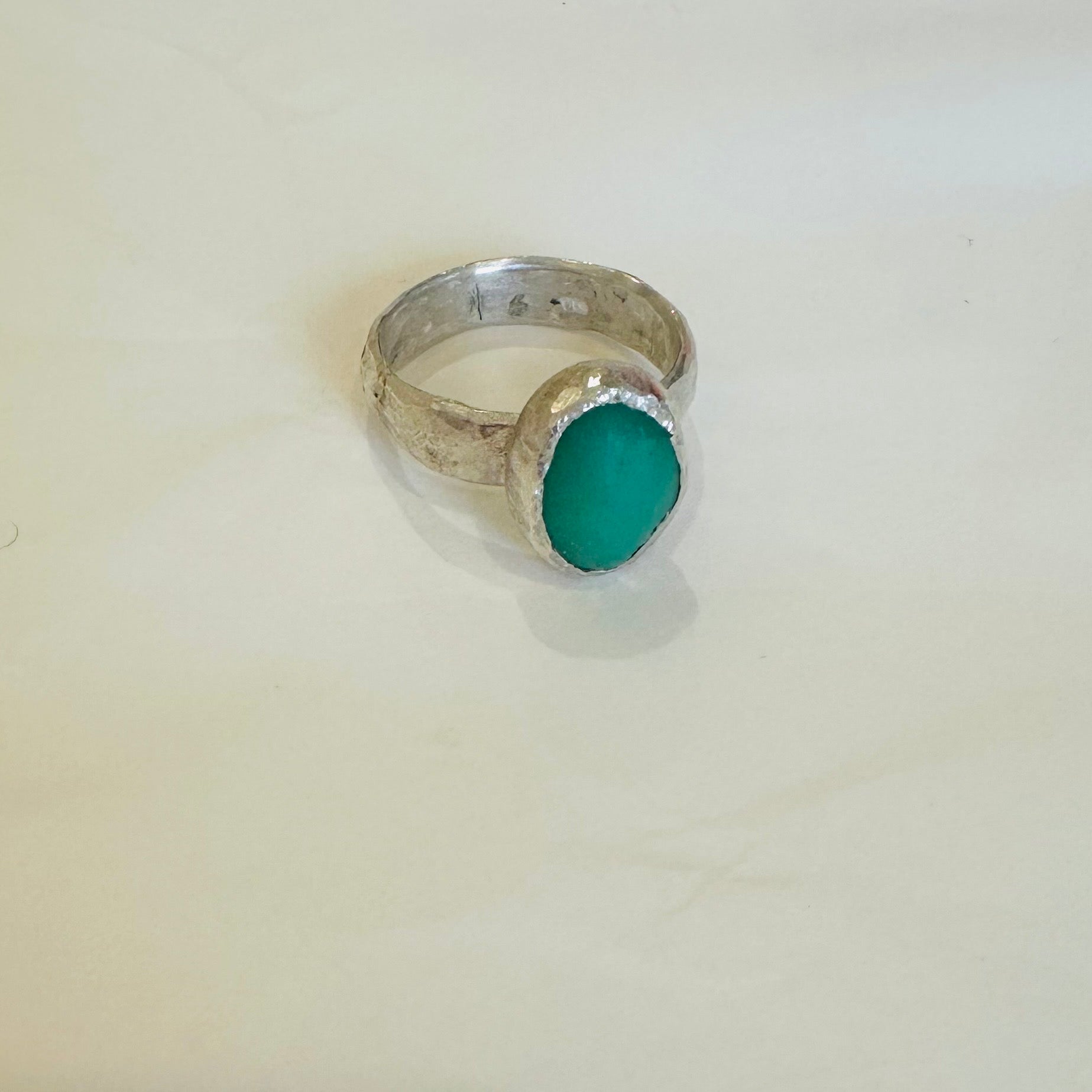 Chrysoprase and sterling silver Barry Clarke Ring