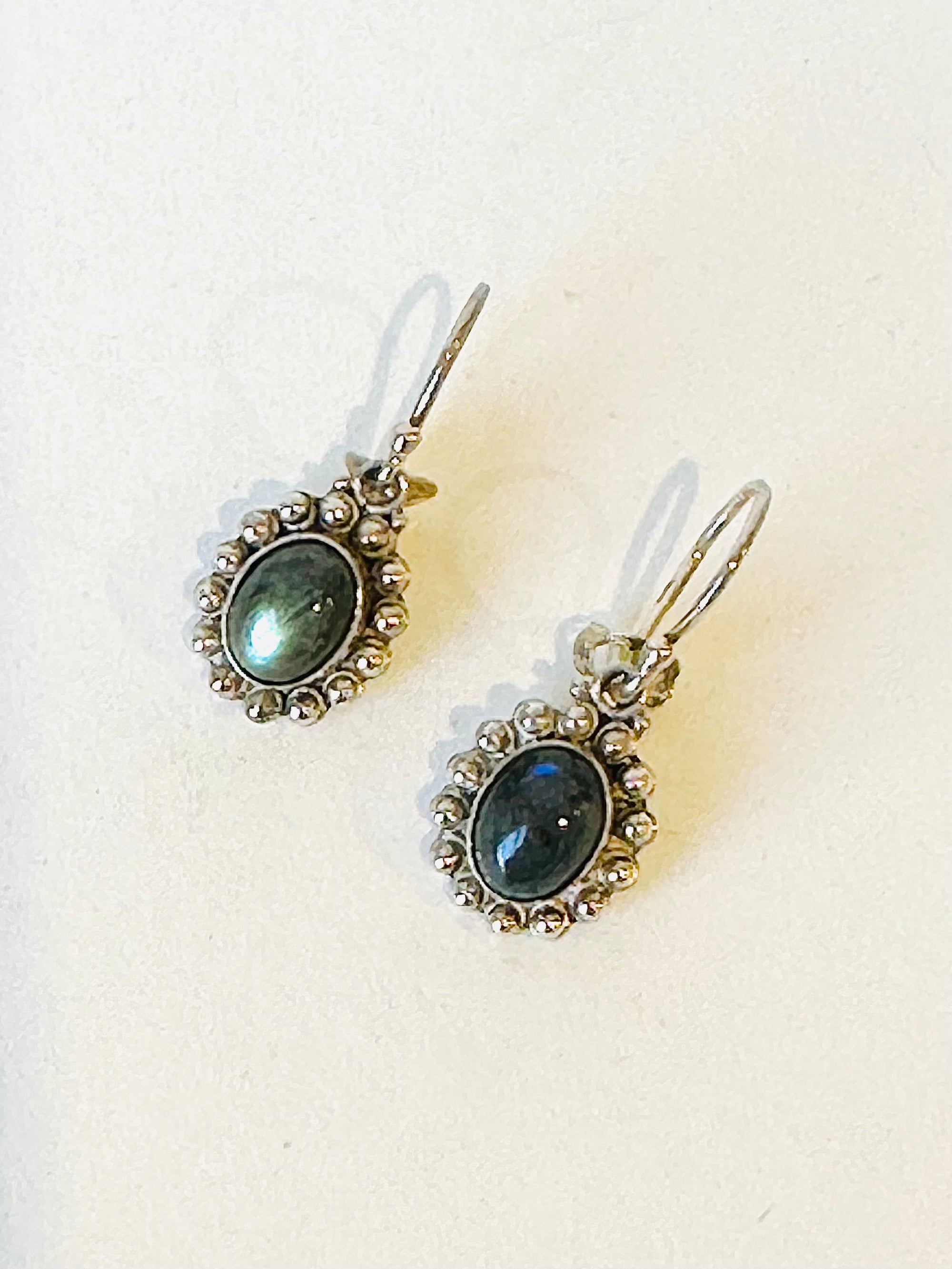 Labradorite and sterling silver earrings