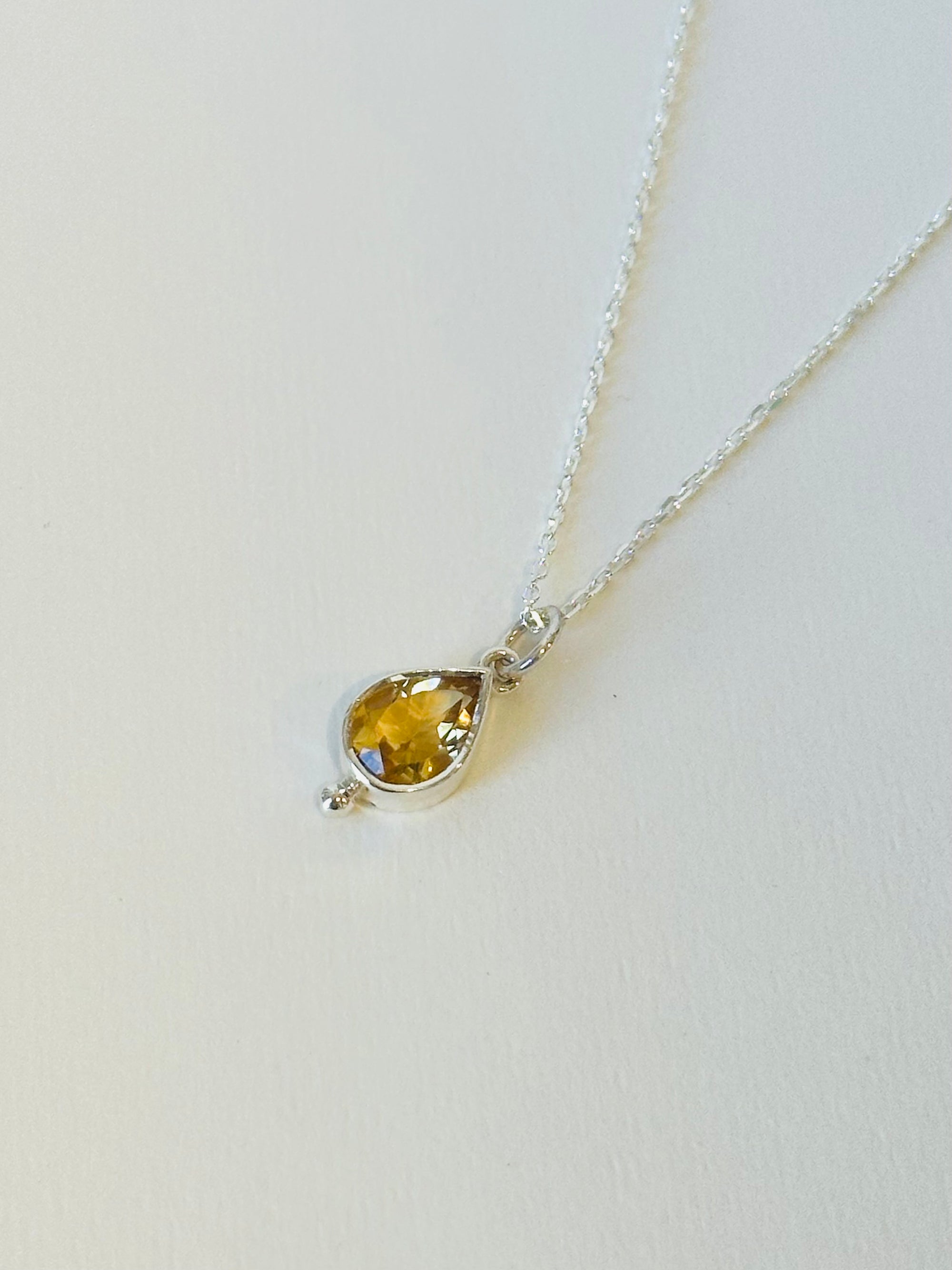 Topaz and sterling silver pendant