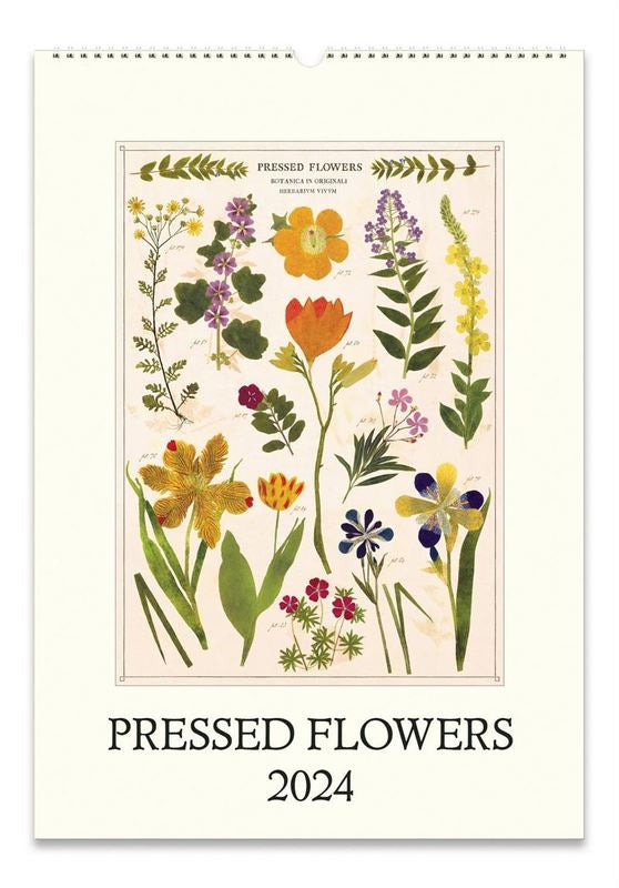 Cavallini Vintage Pressed Flowers Calendar 2024