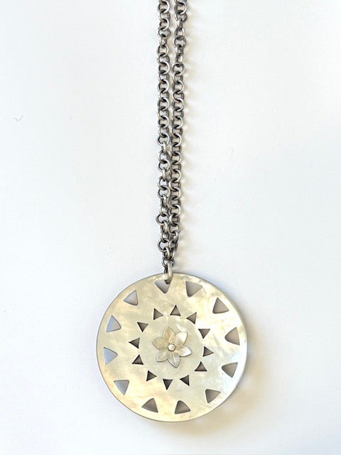 Mother of Pearl and Sterling Silver pendant