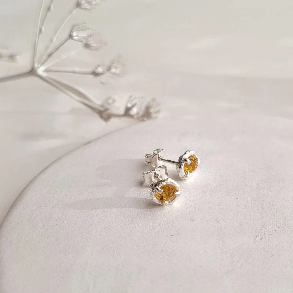 Citrine Bud Studs