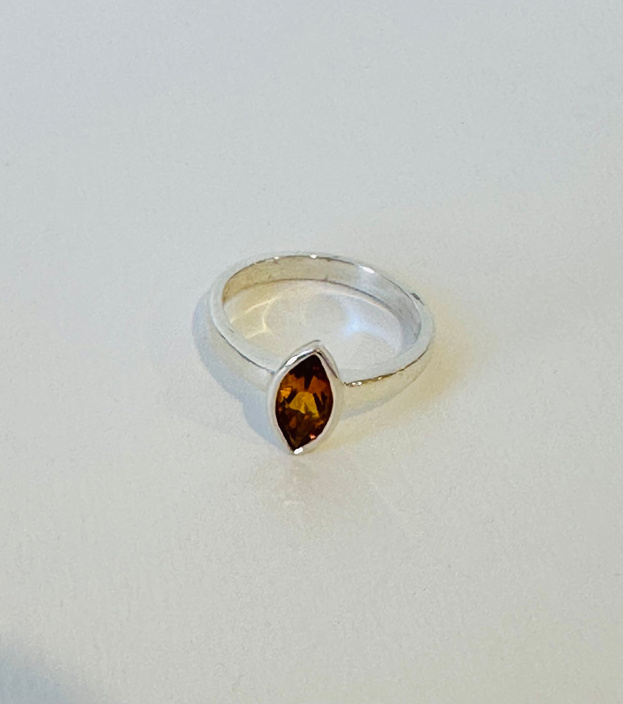 Coral and sterling silver ring