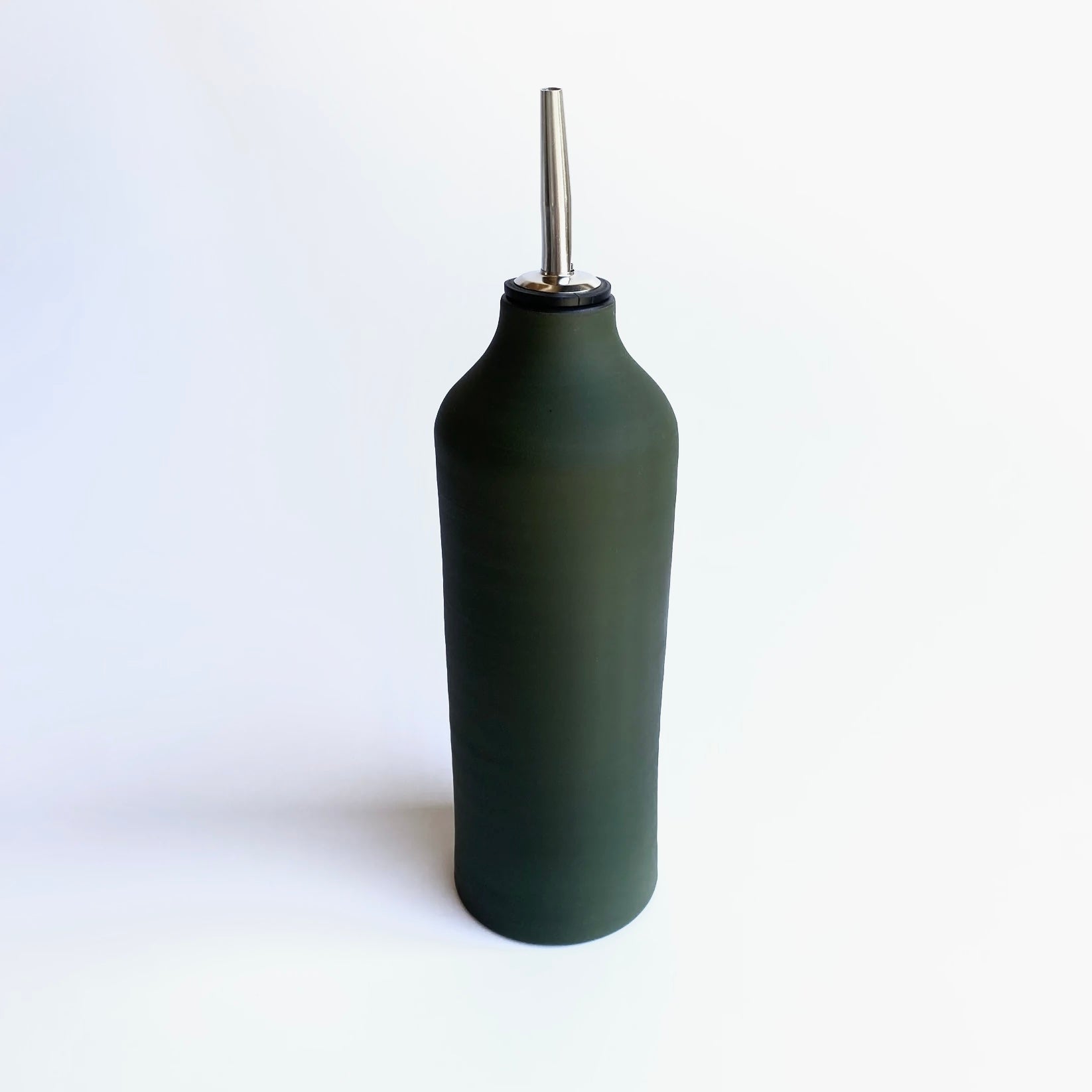 Forest Green Olive Oil Vessel