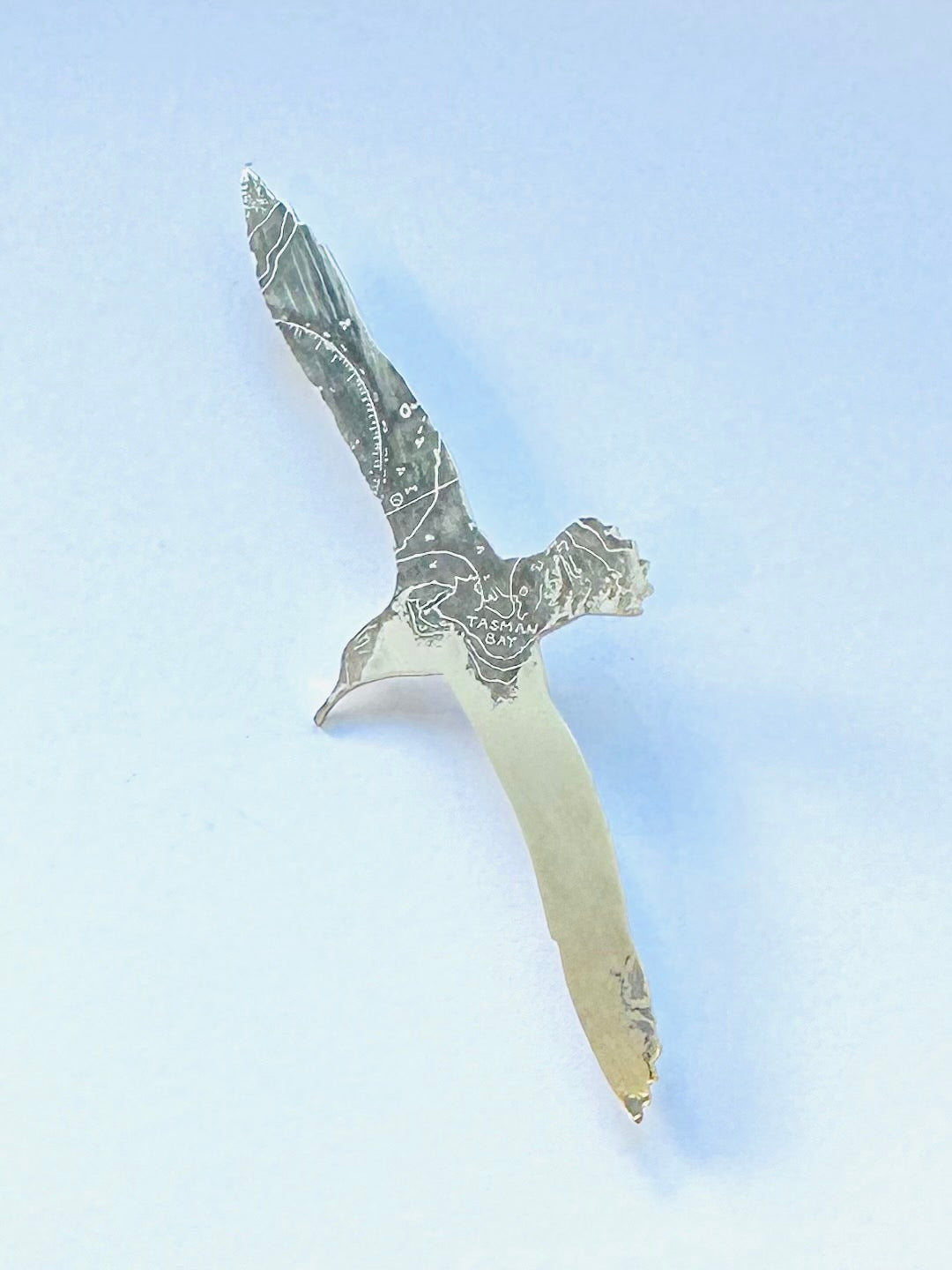 Albatross Etched Brooch