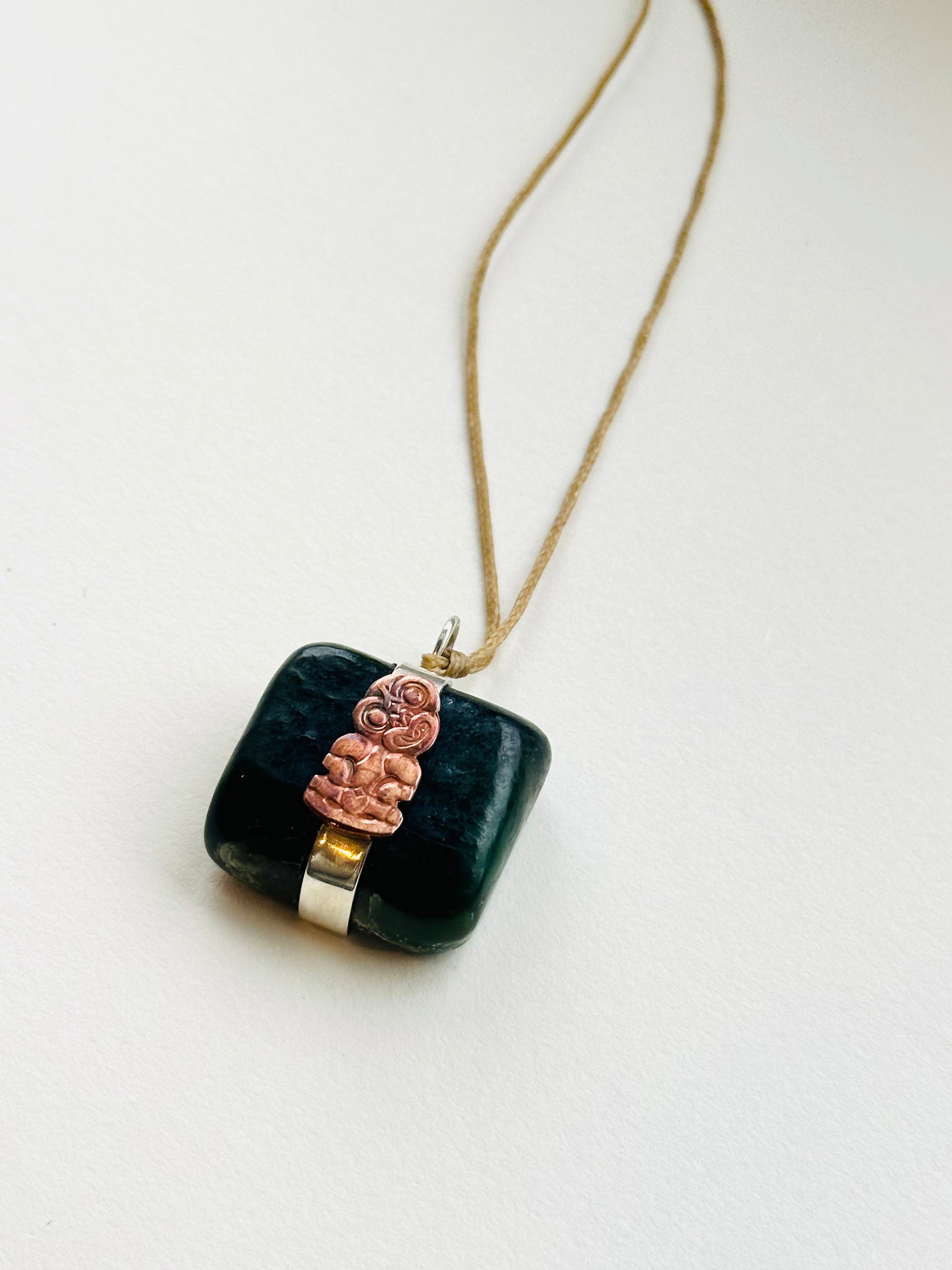 Pounamu & Tiki Pendant
