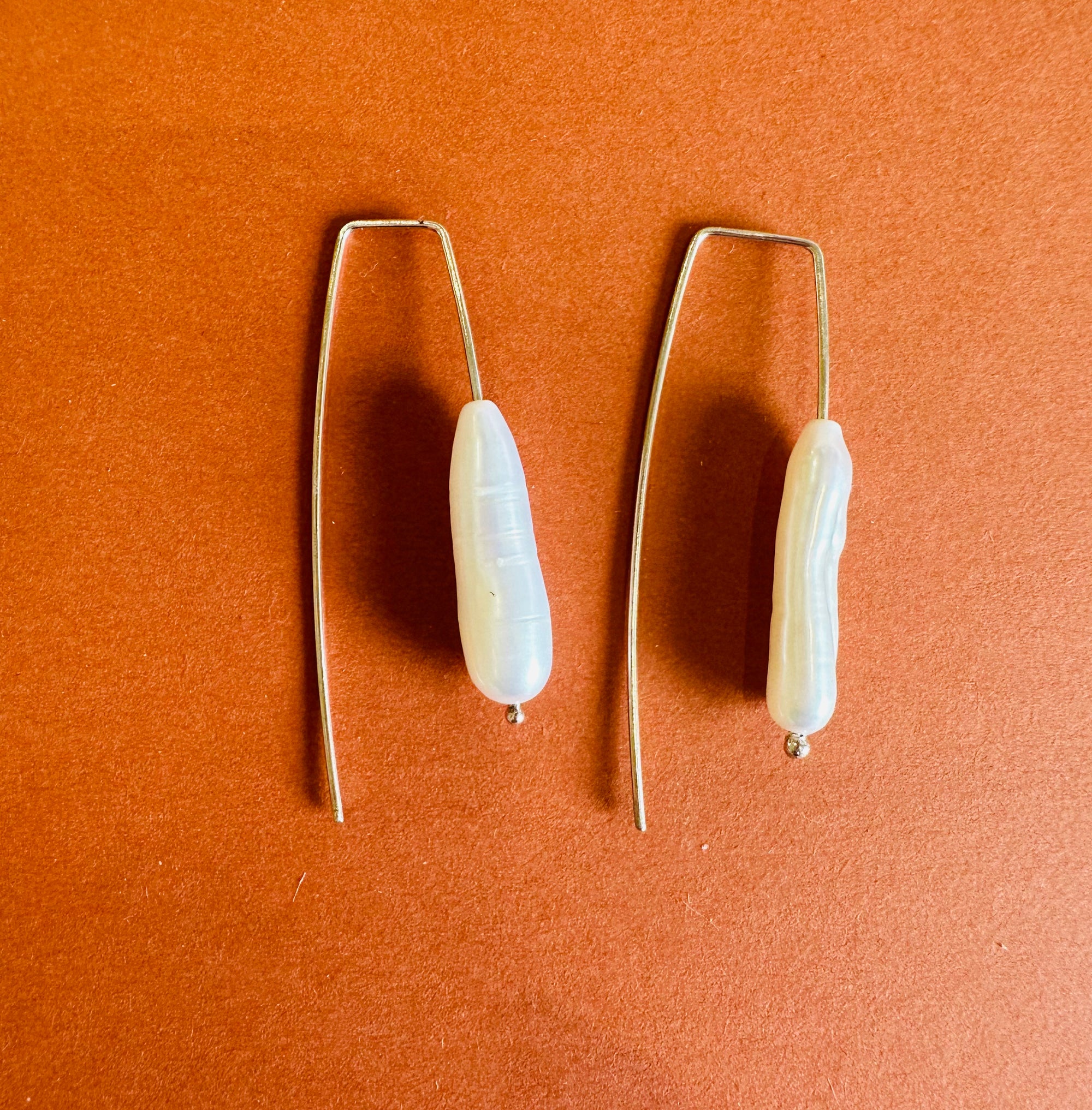 Long Pearl Thread Earrings