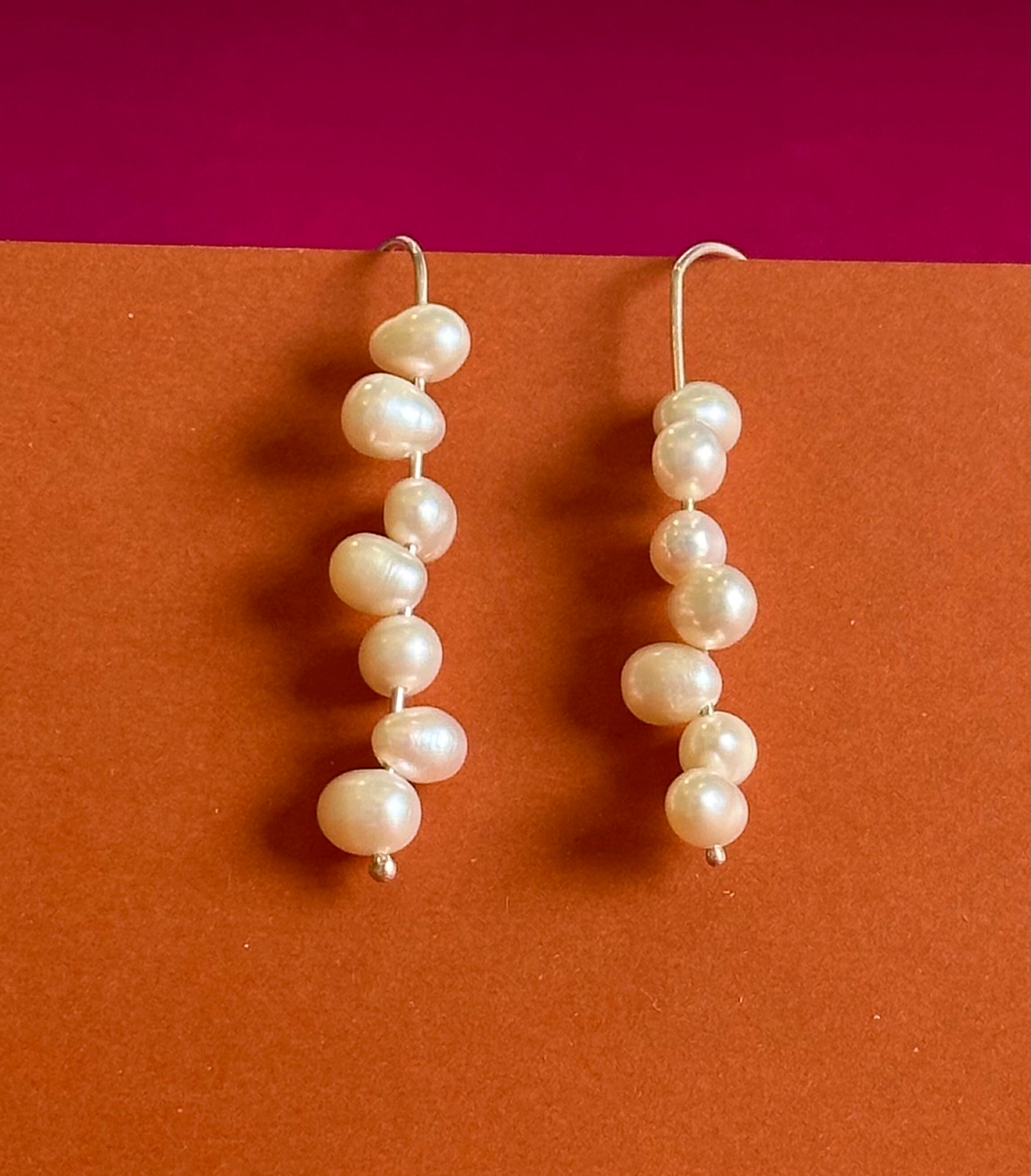 Seven Pearl Thread Earrings