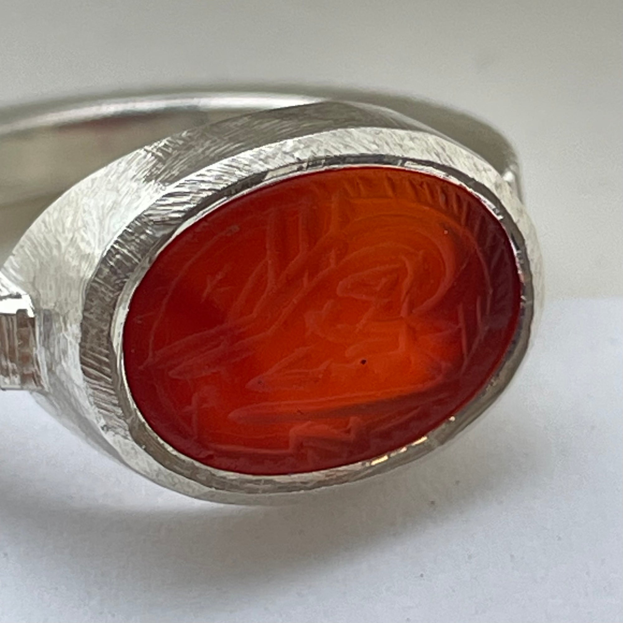 Silver Carnelian Seal Ring