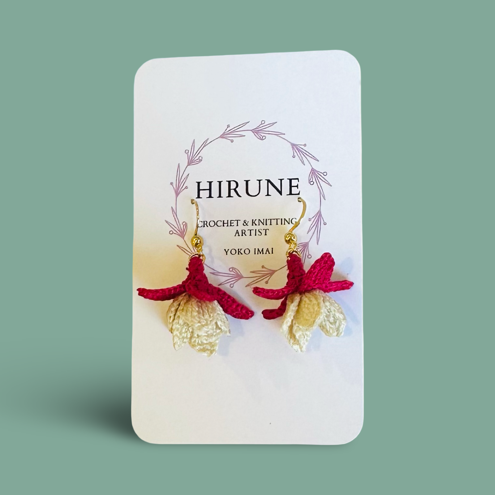 Hand crocheted Fucshia earrings