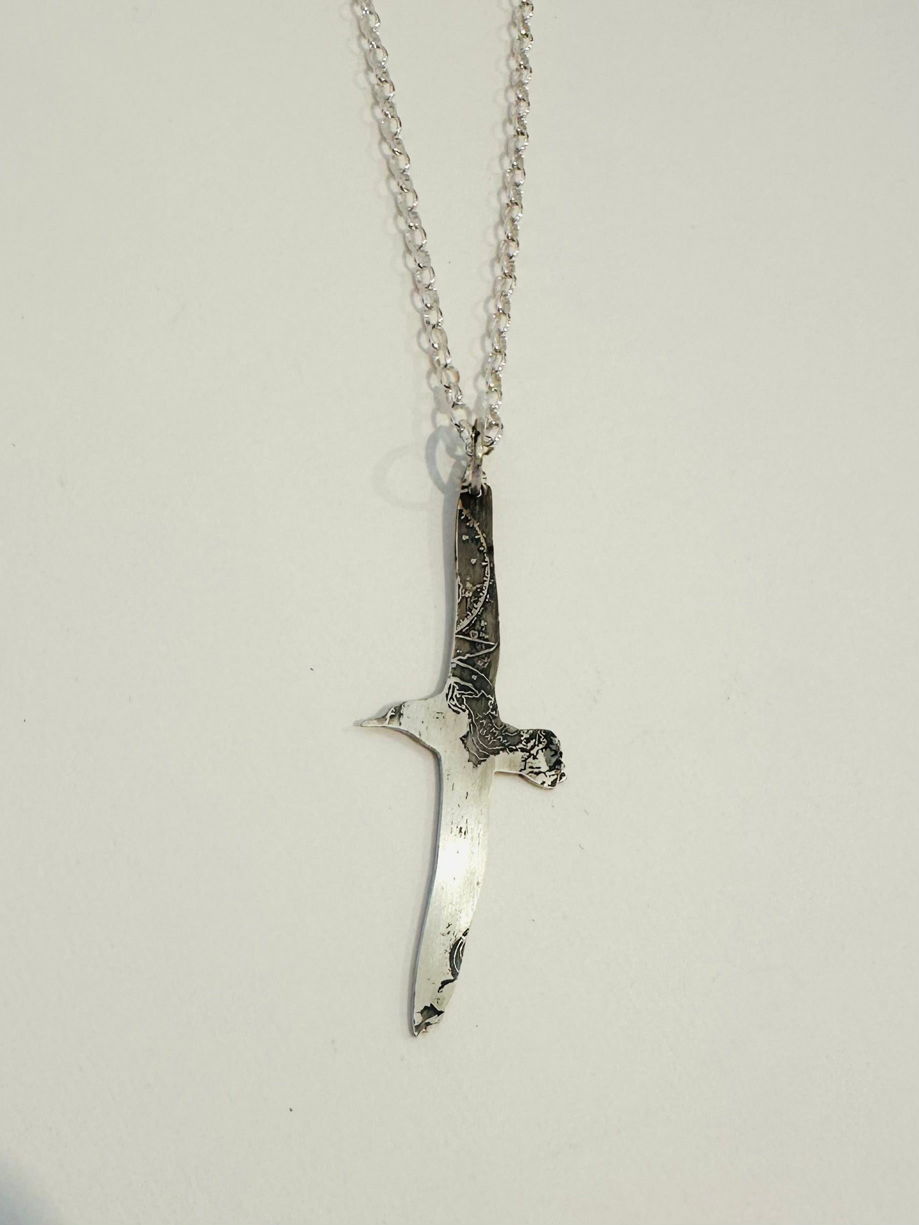 Etched Albatross Necklace
