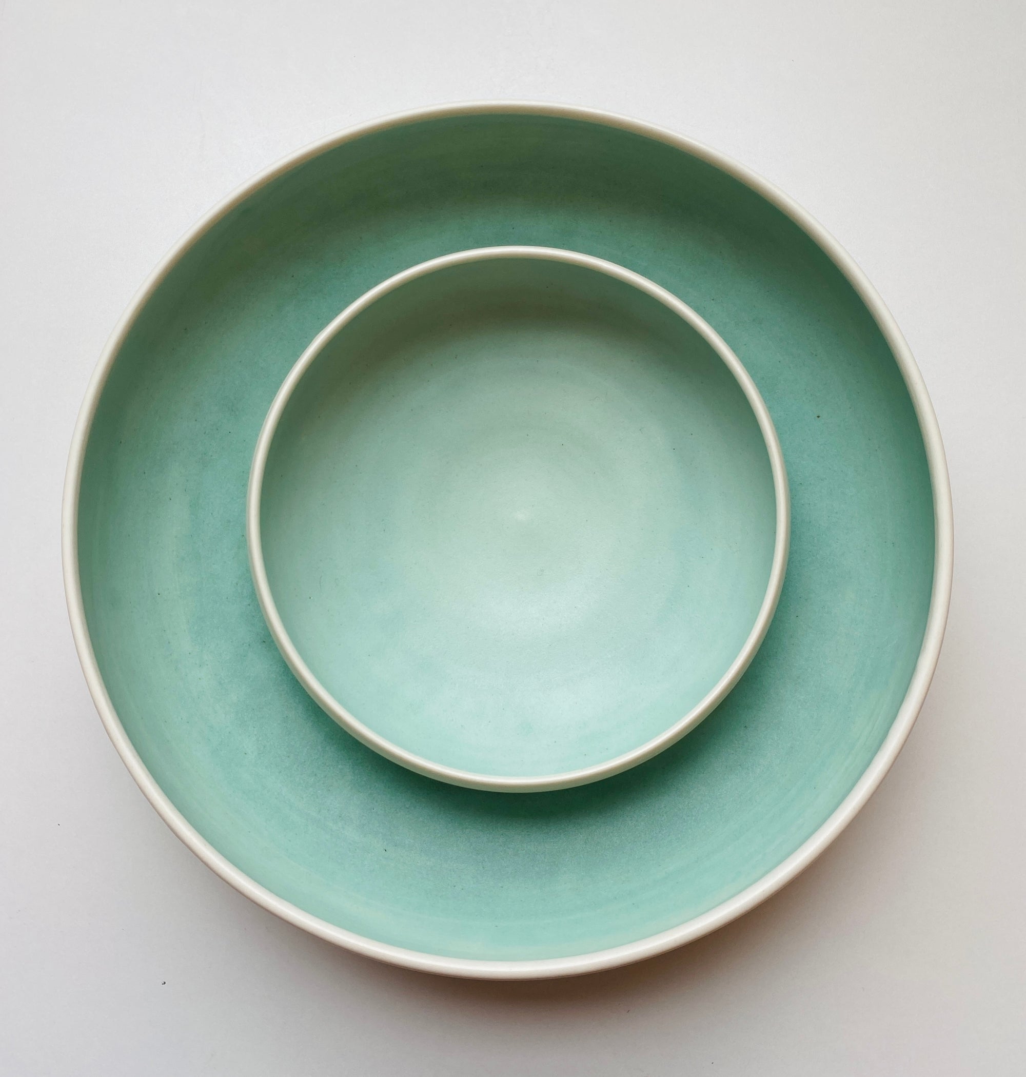 Teal & White Bowls