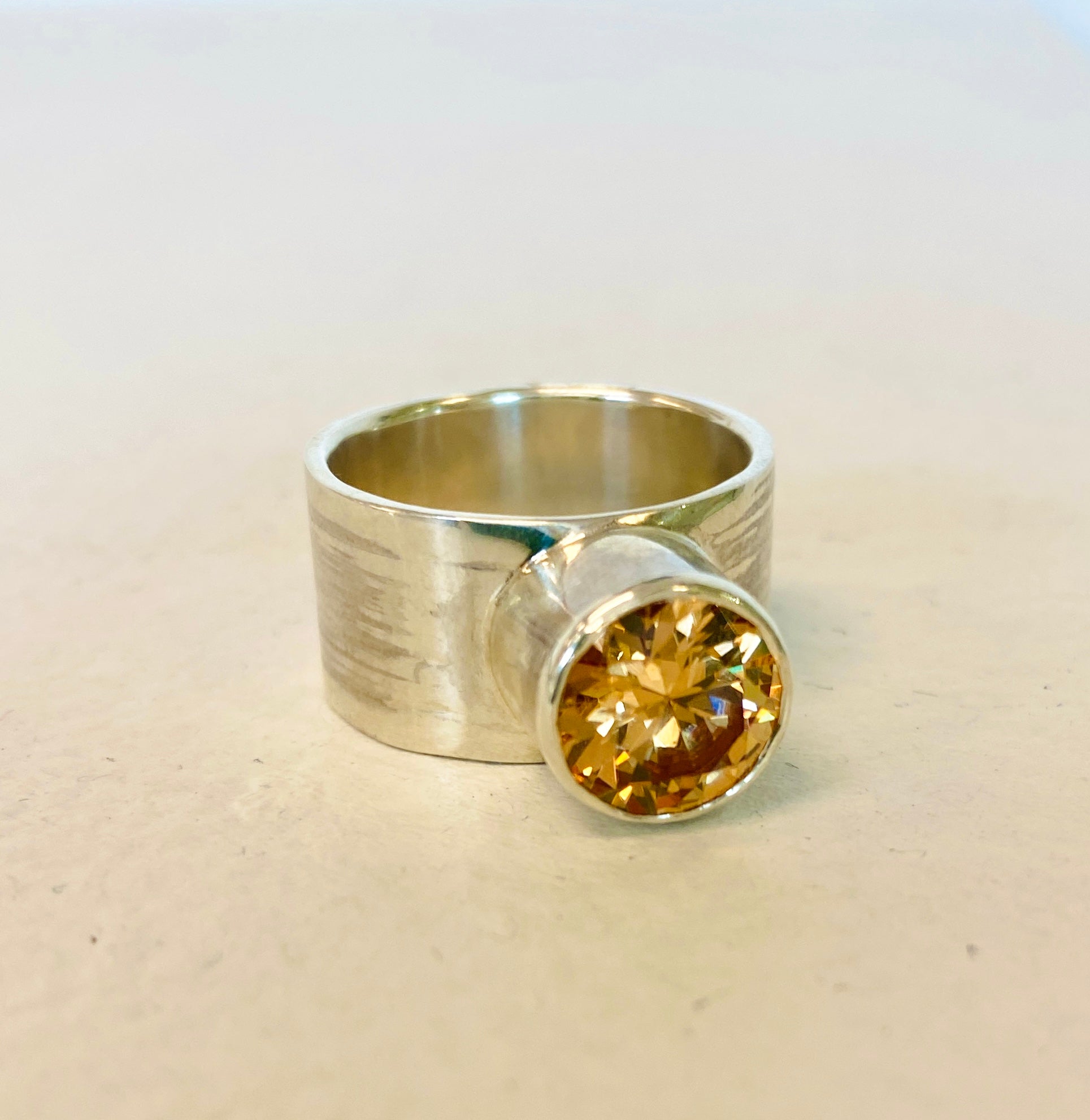 Silver and Cubic Zirconia Ring