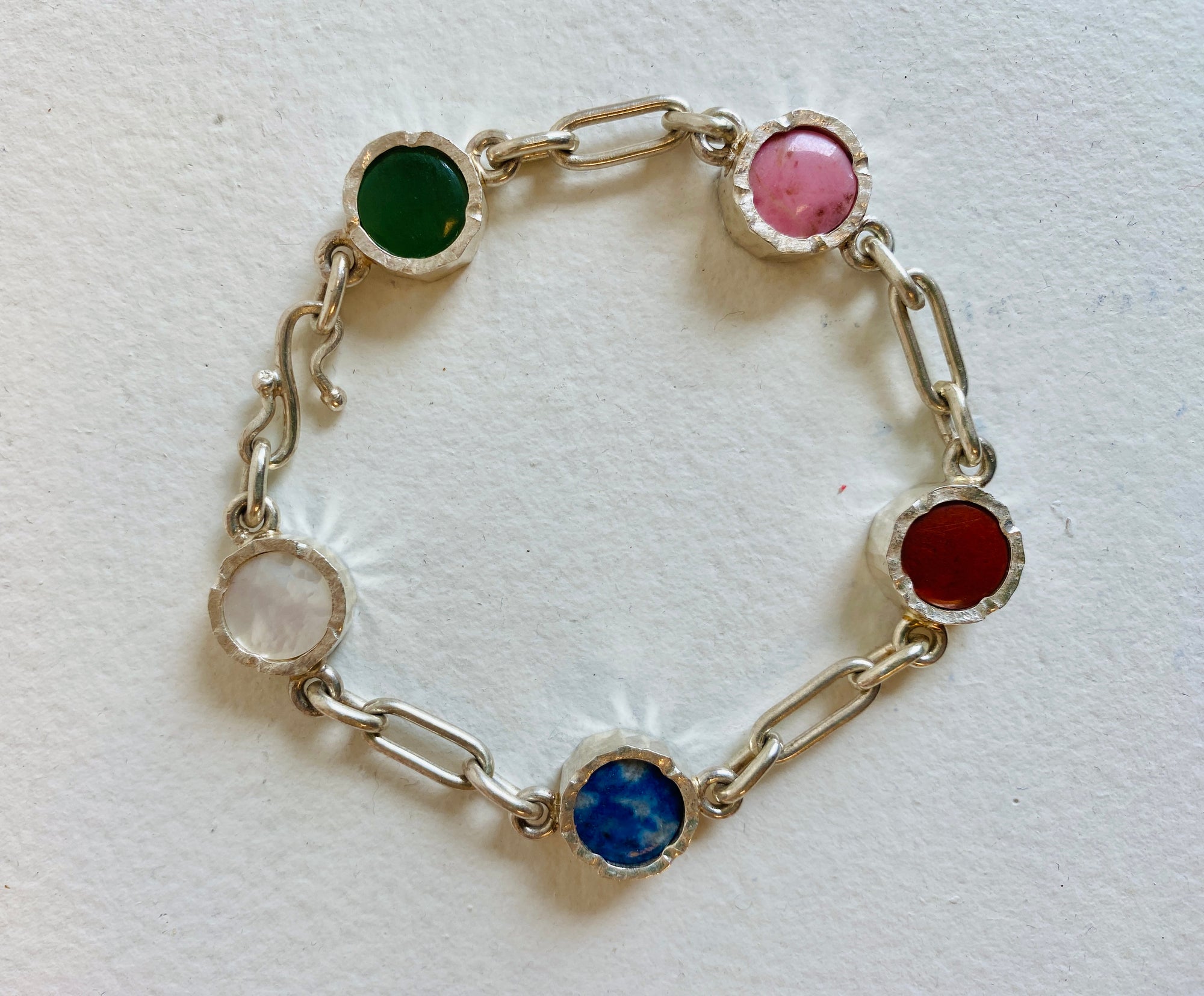 Bracelet - Multi-stoned stirling silver