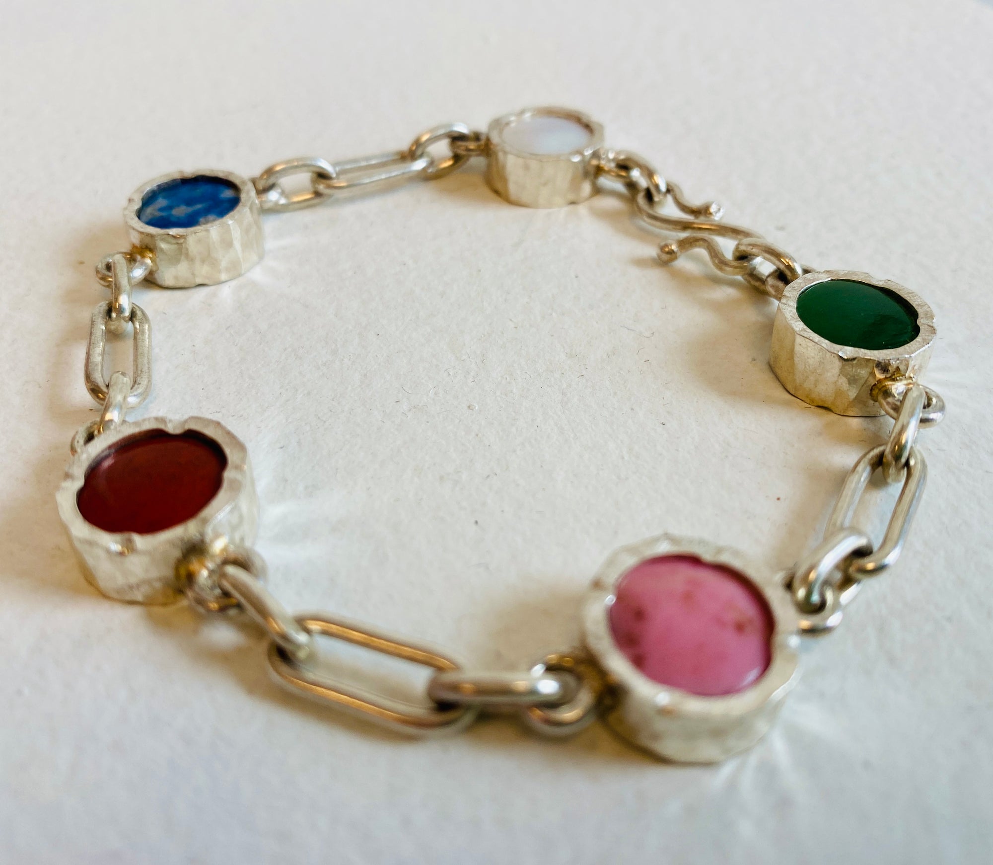 Bracelet - Multi-stoned stirling silver