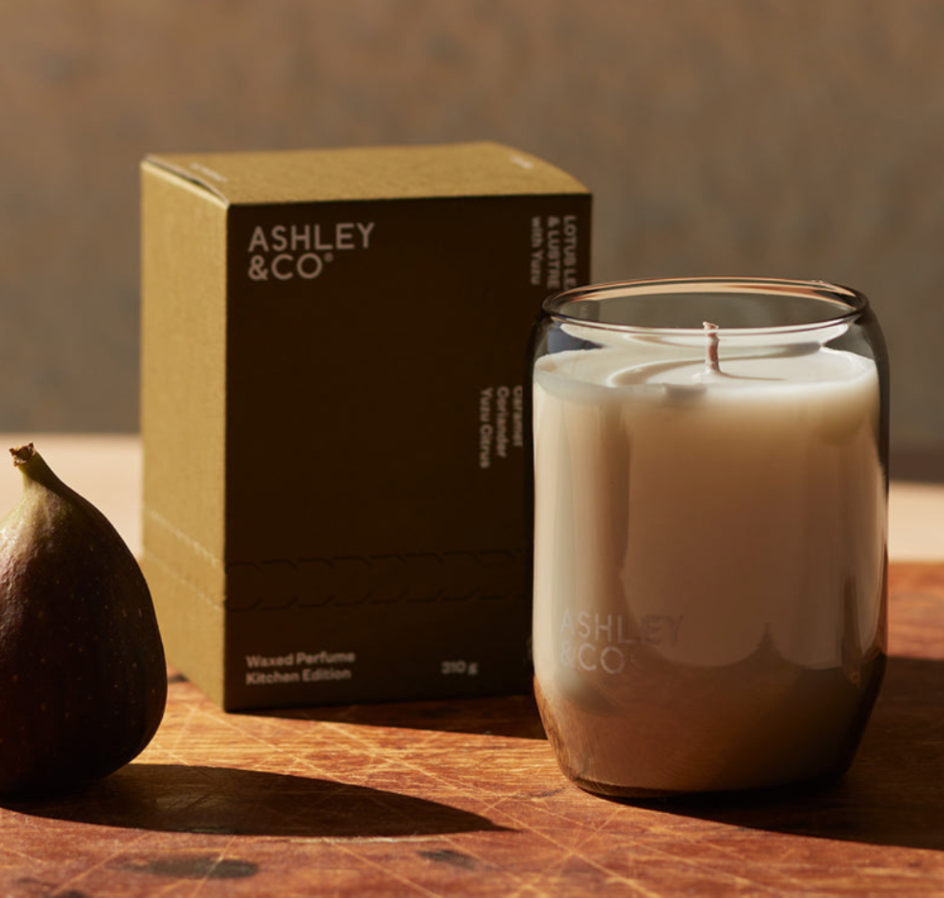 Waxed Perfume Kitchen Candle - Lotus Leaf & Lustre