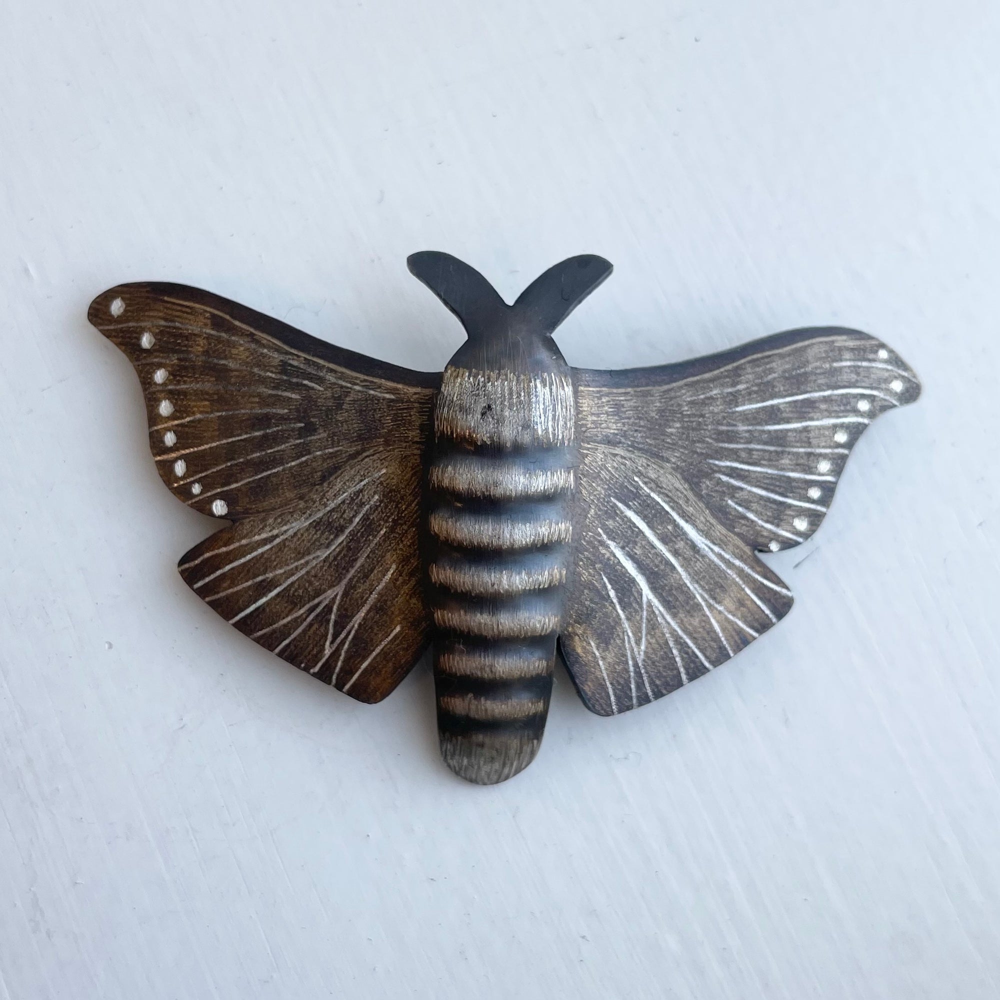 Puriri Moth Brooch