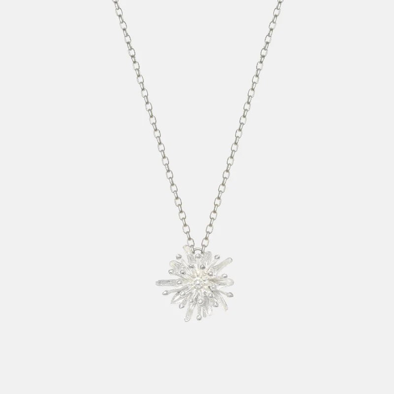 Mt Cook Lily Necklace - Silver