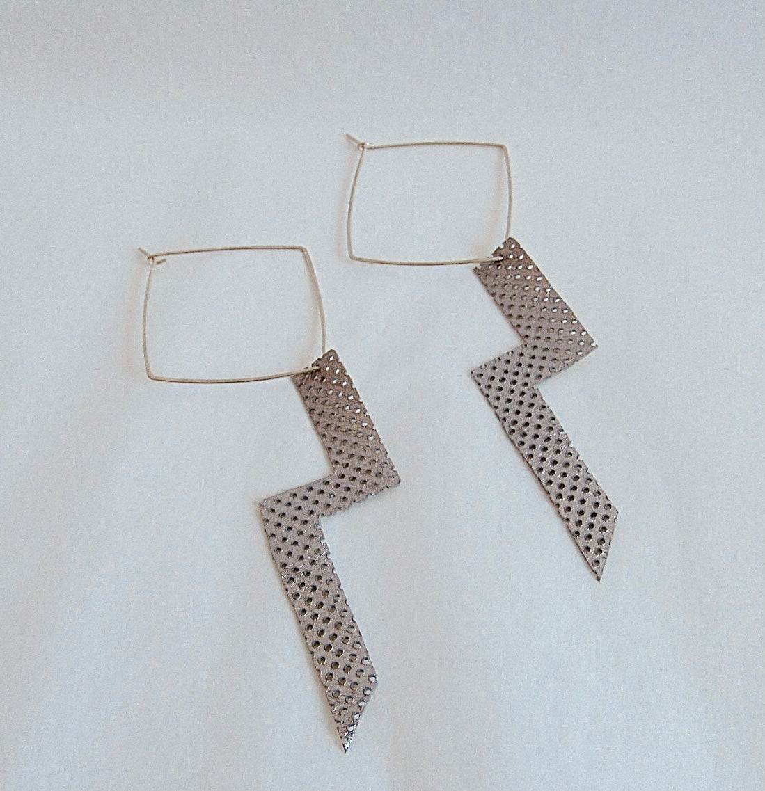 Sterling silver & Leather Earrings