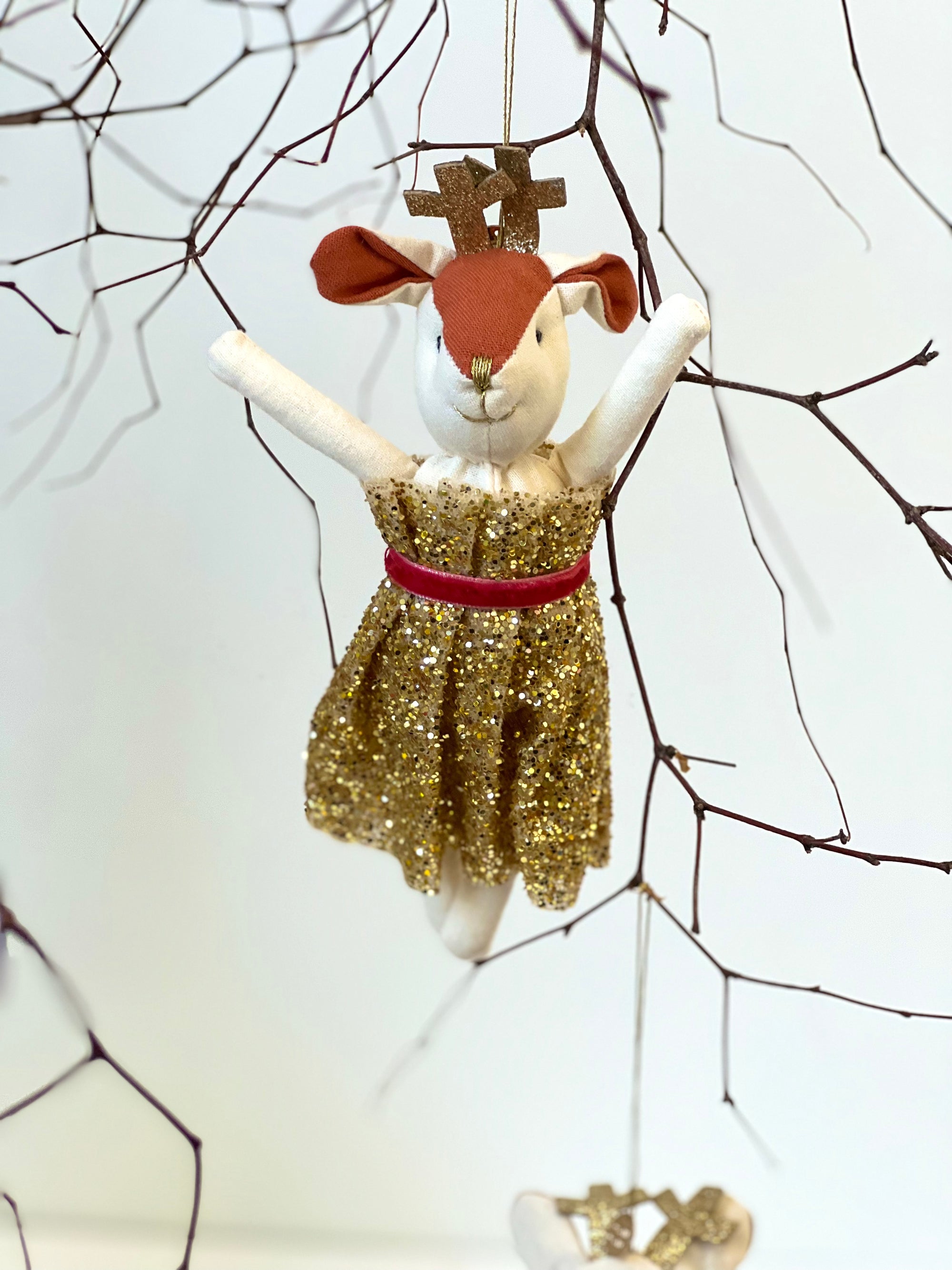 Mrs Reindeer tree decoration