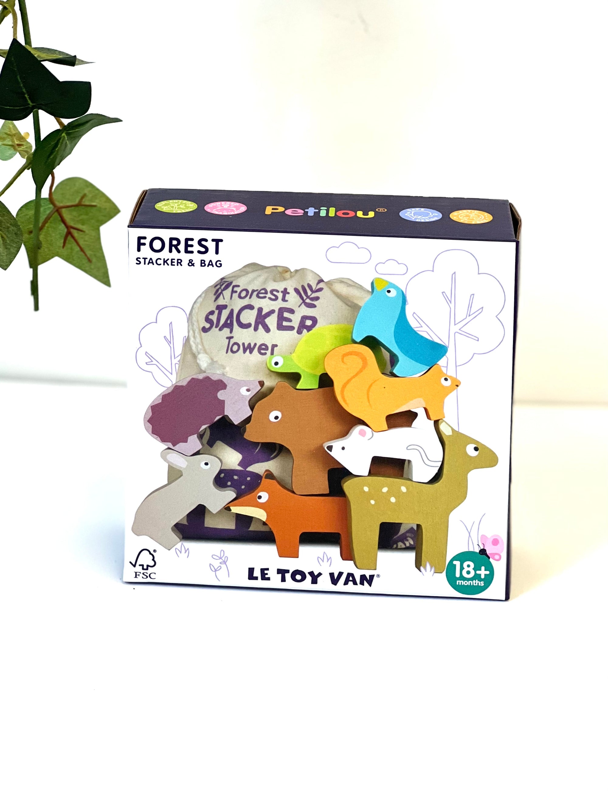 Wooden Forest Stacker Tower Toy