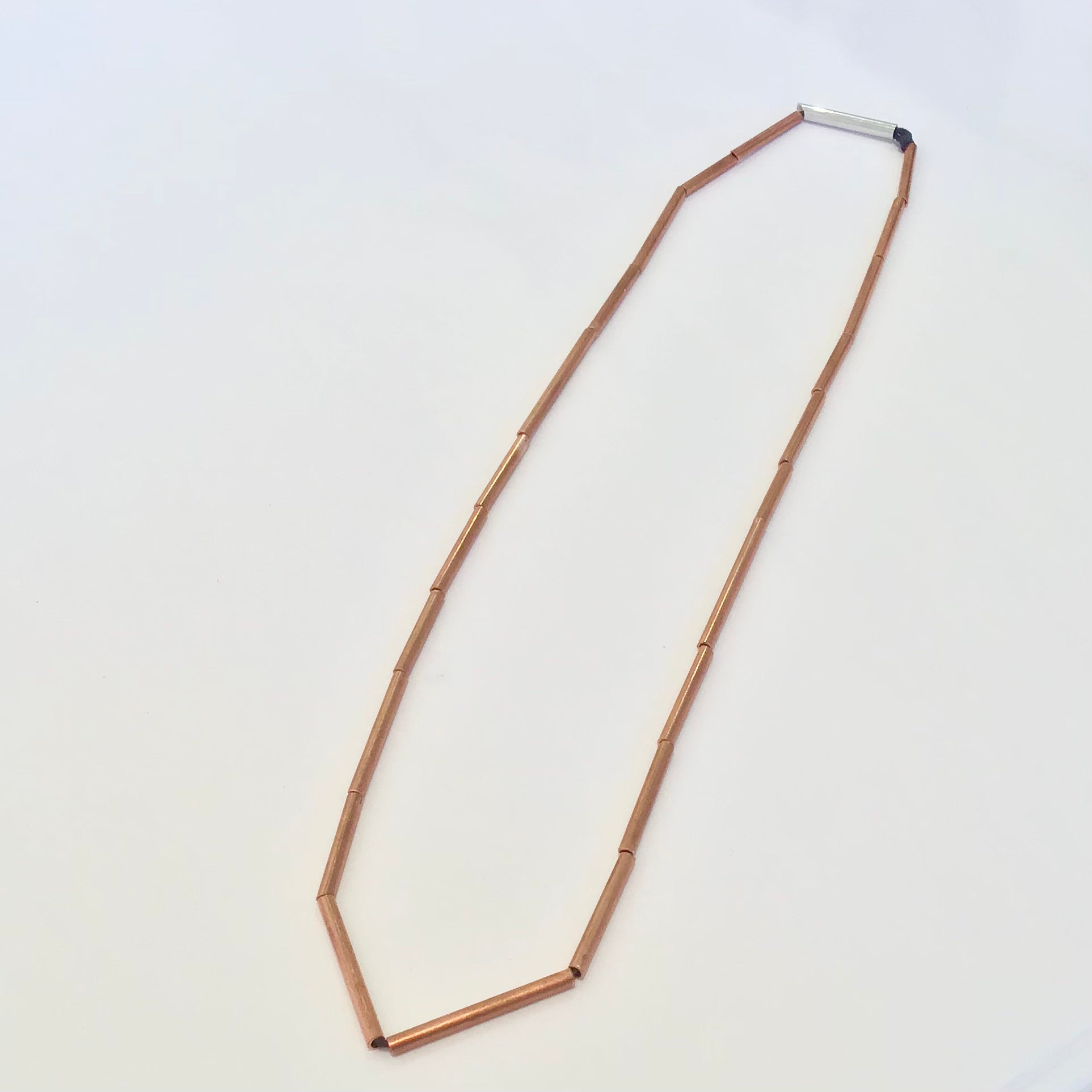 Copper and silver necklace