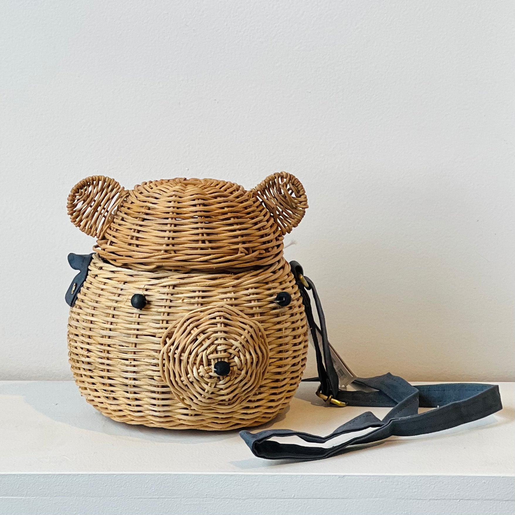 Bear Wicker Basket